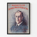 Vintage Woodrow Wilson -juliste ja kunnianosoitus