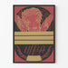 Vintage WPA juliste nainen kukkien ja viljan kanssa