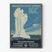 Vintage Yellowstone Kansallispuiston Metsäntalouden ja Luonnontutkimuksen Juliste