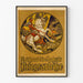Vintagemilitaarinen juliste 1914–1917 seinäkoriste ritari ja lohikäärme
