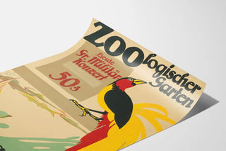 Vintage juliste Zoo Aquarium -konsertti sotilaallinen