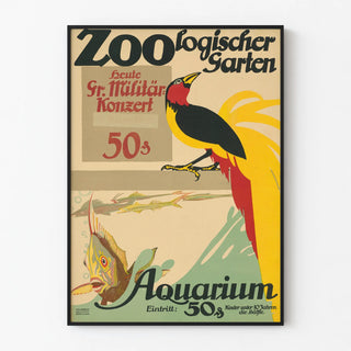Vintage juliste Zoo Aquarium -konsertti sotilaallinen